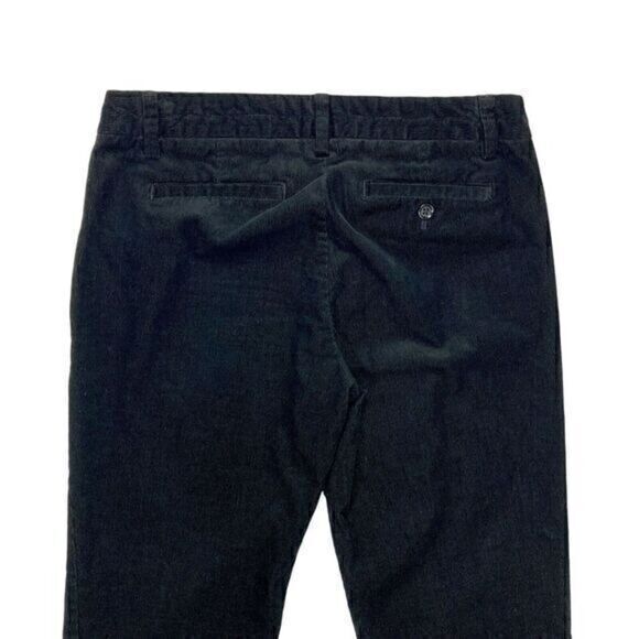 J. Crew Corduroy Pants Womens Size 6 Black Stretch City Fit Cuffed Cropped Jeans - Picture 7 of 14